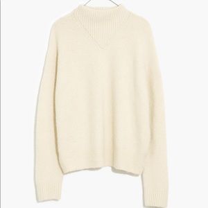 Madewell Dillon Mock neck Pullover sweater cream XS